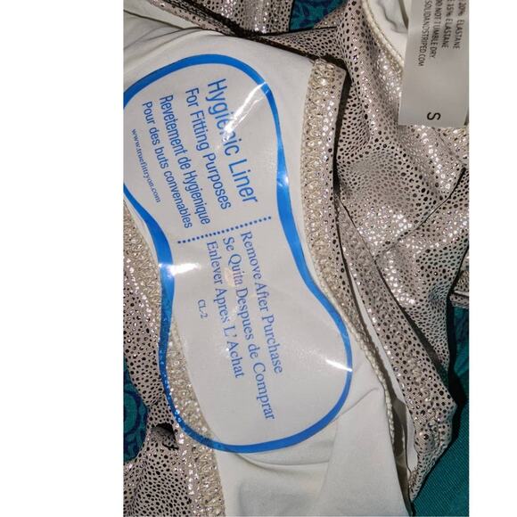 New Free People Solid & Striped The Reese One-Piece Swimsuit $188 SMALL Silver - Picture 6 of 6